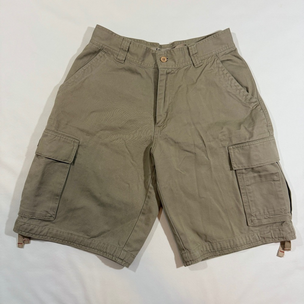 Lee Dungarees Cargo Shorts Mens 29 Khaki Tan‎ Good Cotton Twill Multi Pocket